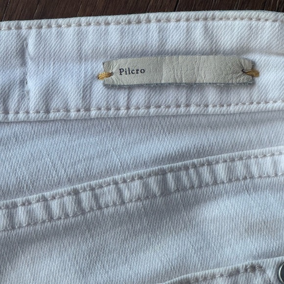Anthropologie Pilcro & The Letterpress Rolled Denim STET Light Cream Shorts 25 - Picture 4 of 12